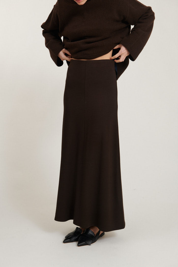 Basic Apparel Sadie Long Skirt Nederdele 709 Chocolate torte